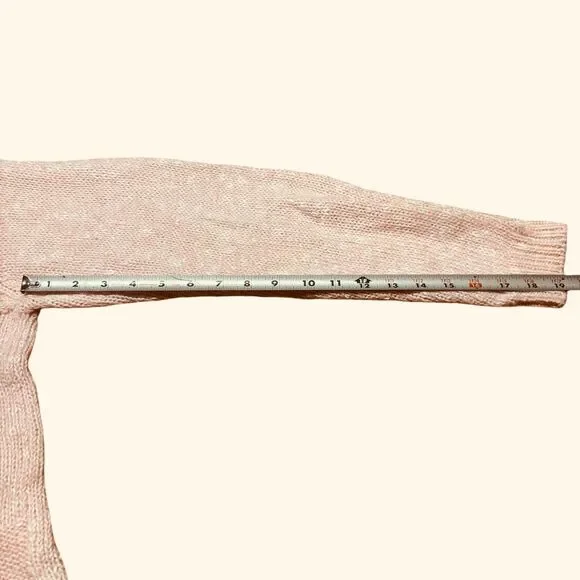 Vintage 80s Ashley S. Pastel Pink Pearl Detail Pullover Sweater- Size M - Picture 5 of 7